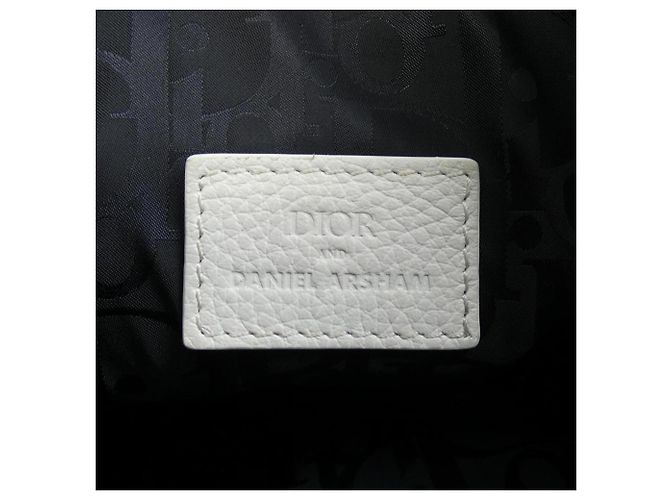 Borsa Christian Dior DIOR Saddle Daniel Arsham Marrone Bianco - vista 5