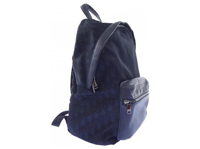 Zaino Christian Dior Dior Oblique Blu navy - vista 2