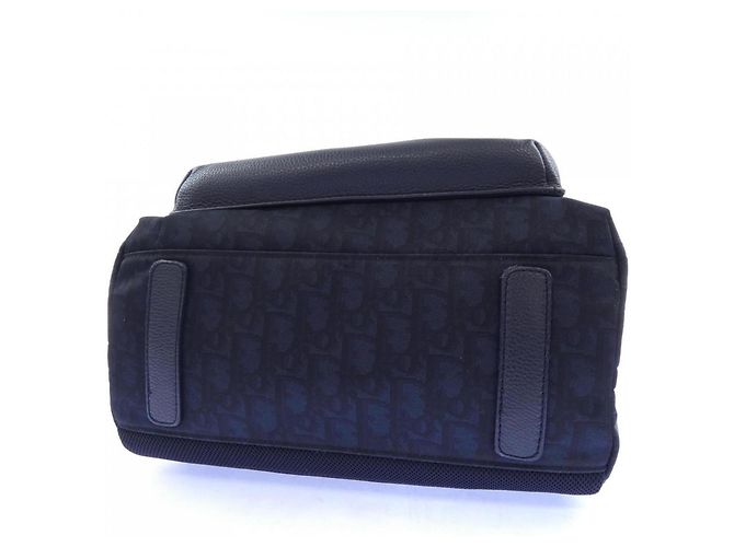Zaino Christian Dior Dior Oblique Blu navy - vista 4