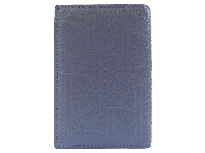 Christian Dior Gray Leather Card Case Brown - view 2