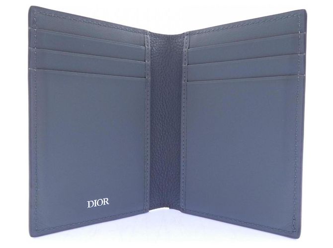 Christian Dior Gray Leather Card Case Brown - view 4