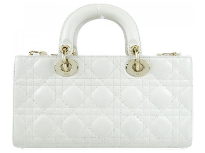 Borsa Christian Dior Lady D-Joy Medium Bianco - vista 2