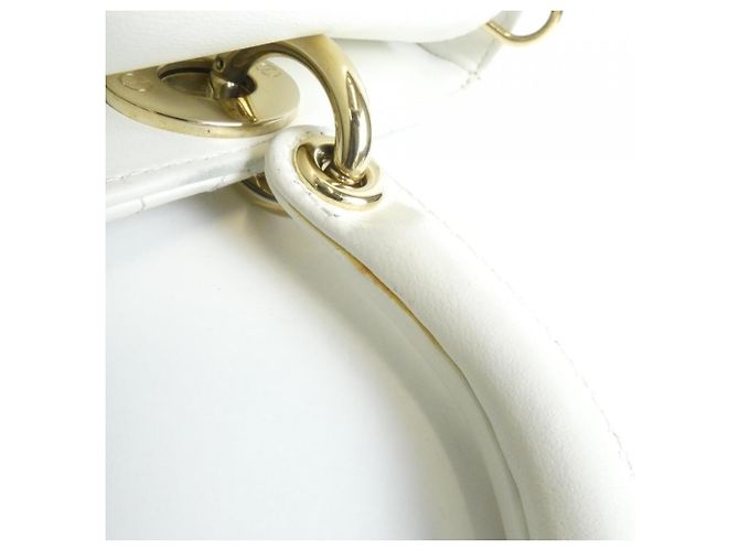 Borsa Christian Dior Lady D-Joy Medium Bianco - vista 6