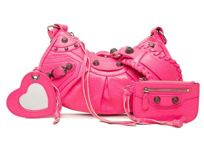 Borsa a tracolla Le Cagole XS Balenciaga Rosa - vista 7