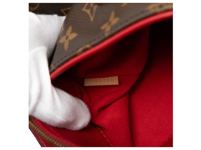 Borsa Louis Vuitton Monogram Pallas Marrone Rosso Fuschia - vista 5