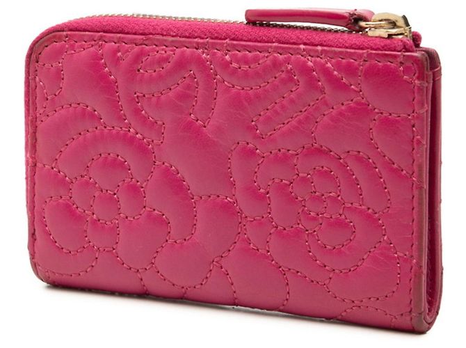 Portafoglio con zip a L Chanel Coco Mark Camellia No. 5 Rosa - vista 2