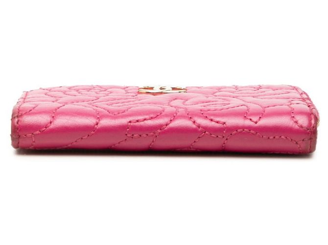 Portafoglio con zip a L Chanel Coco Mark Camellia No. 5 Rosa - vista 3