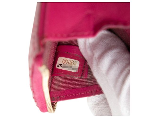Portafoglio con zip a L Chanel Coco Mark Camellia No. 5 Rosa - vista 7