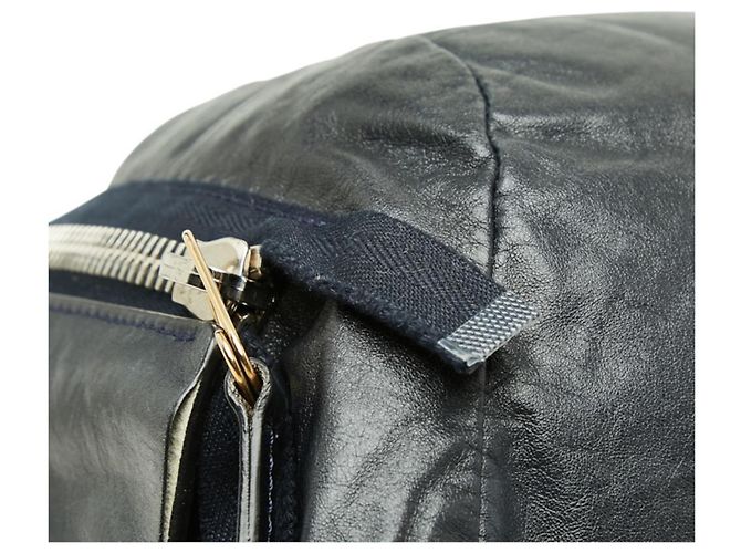 Céline Borsa Tote Celine in pelle blu navy scuro - vista 5