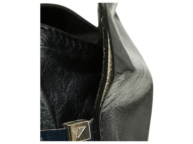 Céline Borsa Tote Celine in pelle blu navy scuro - vista 8