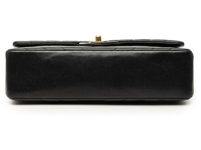 Sac à épaule Chanel Chevron V-Stitch Coco Mark Double Flap avec chaîne Noir - vue 3
