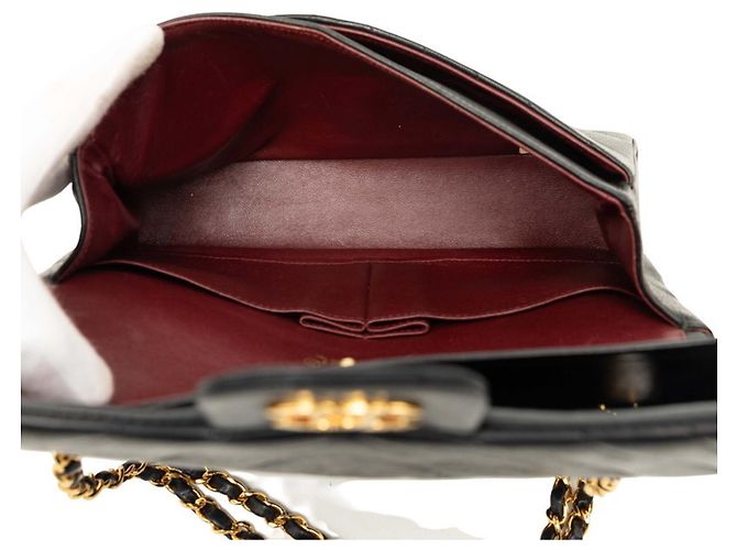 Sac à épaule Chanel Chevron V-Stitch Coco Mark Double Flap avec chaîne Noir - vue 6