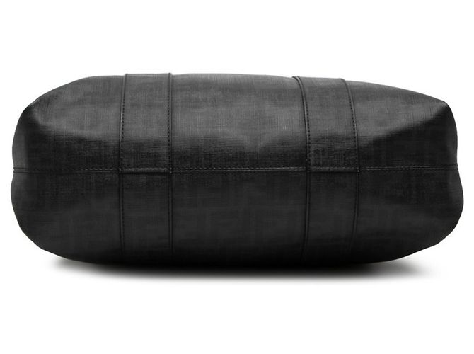 Borsa Tote Fendi Zucca nera in PVC Nero - vista 3