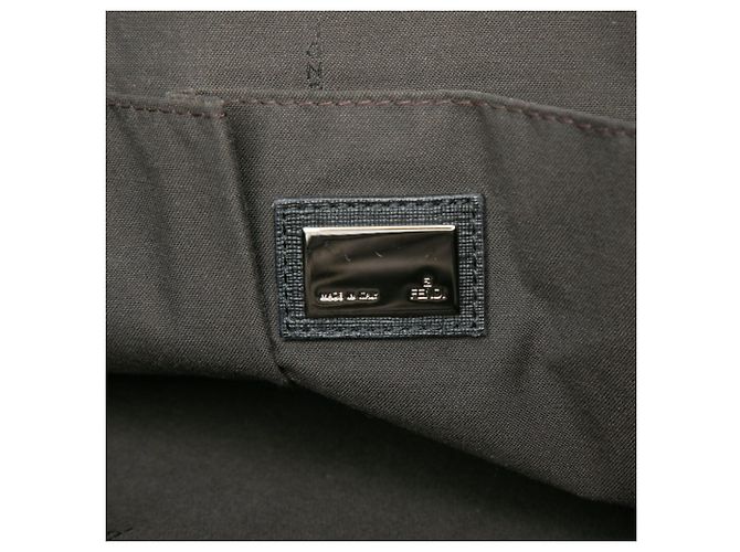 Borsa Tote Fendi Zucca nera in PVC Nero - vista 5