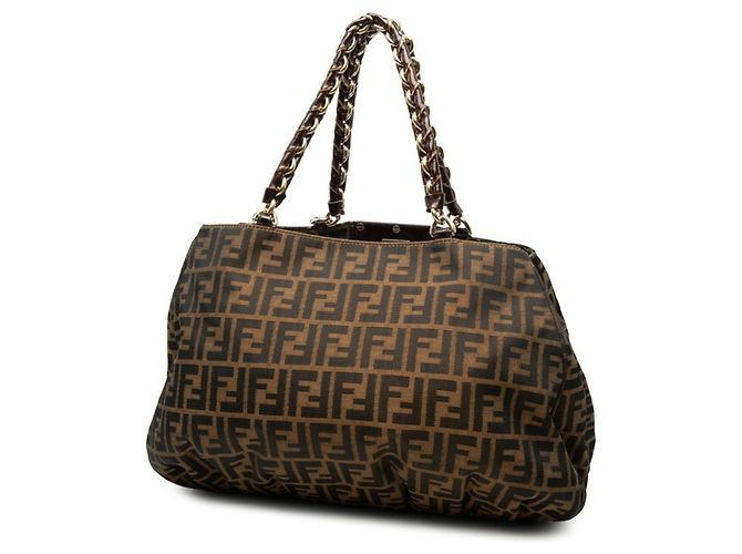 Fendi Zucca Chain Tote Bag Braun - Ansicht 2