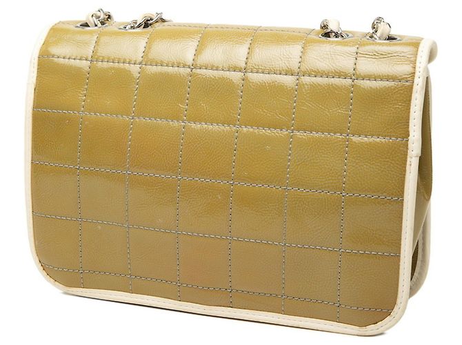 Borsa a tracolla Chanel Coco Mark Chocolate Bar con catena Verde - vista 2
