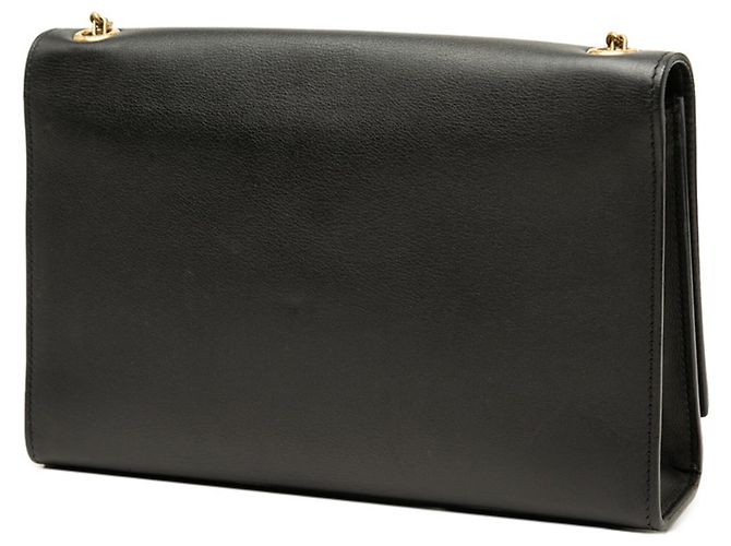 Autre Marque Borsa a tracolla con catena e logo Saint Laurent YSL Nero - vista 2