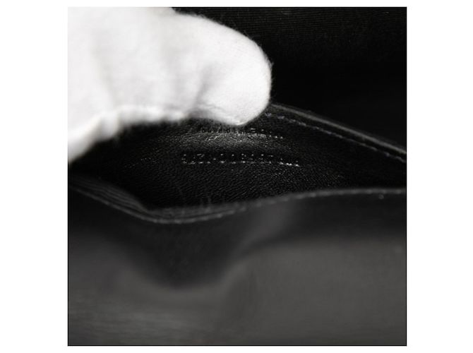 Autre Marque Borsa a tracolla con catena e logo Saint Laurent YSL Nero - vista 6