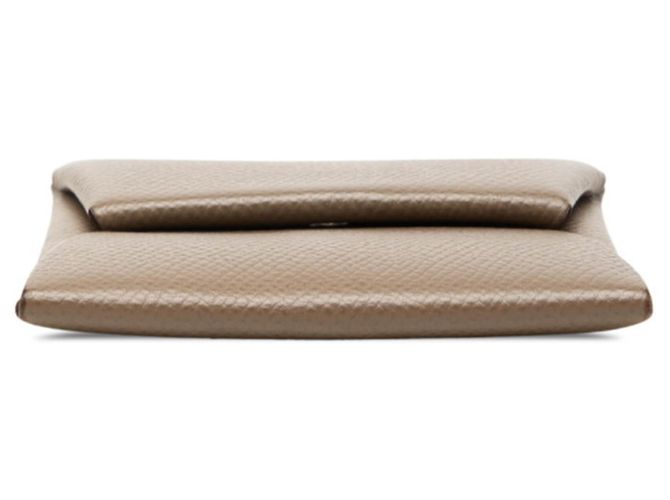 Hermès Hermes Bastia Geldbörse/Münzbeutel Braun Beige Taupe - Ansicht 3