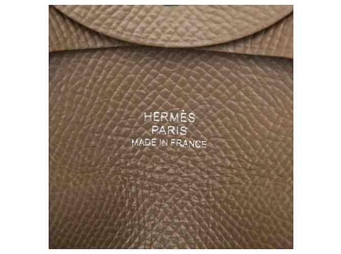 Hermès Hermes Bastia Geldbörse/Münzbeutel Braun Beige Taupe - Ansicht 5