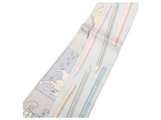 Hermès Pañuelo Hermes Twilly A Vos Crayons Castaño Multicolor - vista 2