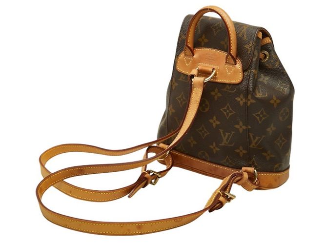 Louis Vuitton Monogram Mini Montsouris Rucksack Braun - Ansicht 2