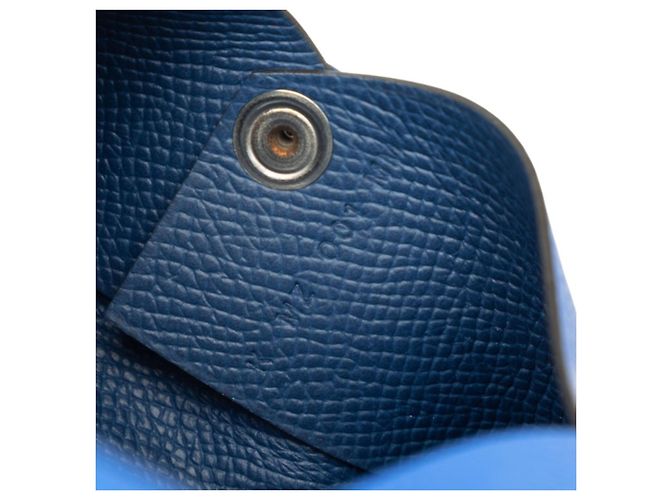 Hermès Hermes Calvi Blue Card Case - view 6