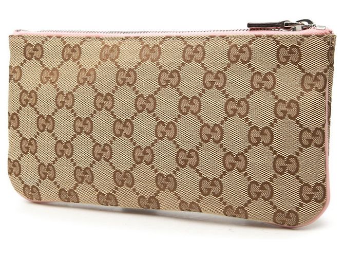 Pochette borsa Gucci GG Canvas ZOO Parrot Rosa Beige - vista 2