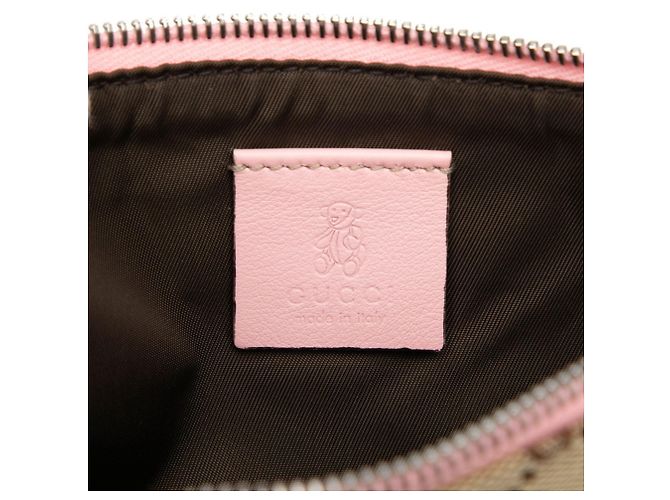 Pochette borsa Gucci GG Canvas ZOO Parrot Rosa Beige - vista 5