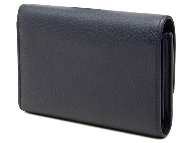 Louis Vuitton Portefeuille Capucines Compact Tri-fold Wallet Blu navy - vista 2