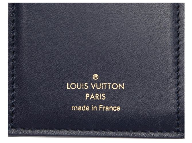 Louis Vuitton Portefeuille Capucines Compact Tri-fold Wallet Blu navy - vista 8