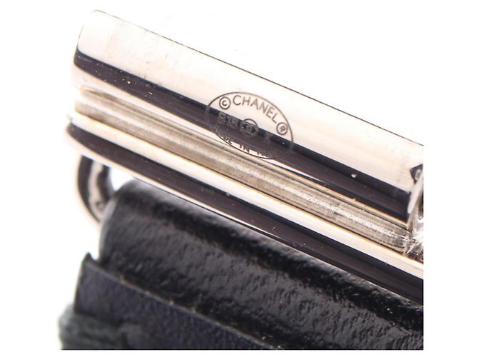 Chanel Coco Mark B18K Armreif Accessory Schwarz Silber - Ansicht 4