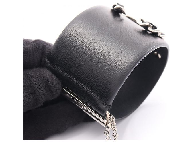 Chanel Coco Mark B18K Armreif Accessory Schwarz Silber - Ansicht 9