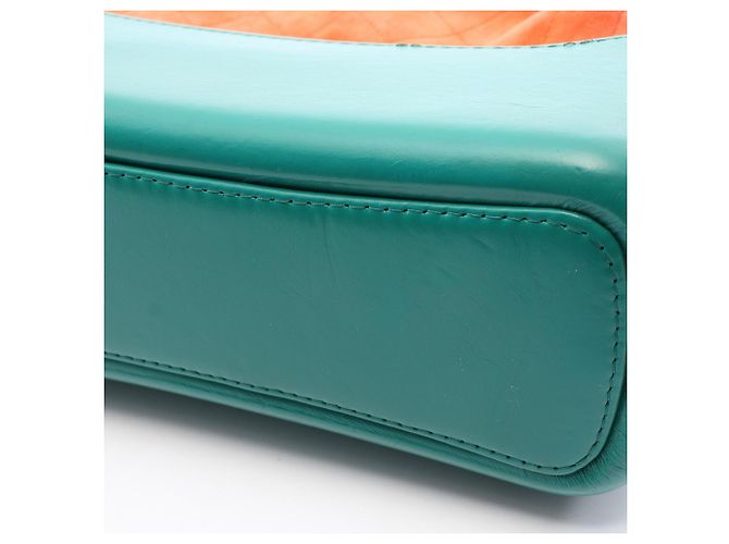 Borsa a tracolla Chanel Gabrielle de Large Hobo Blu Verde Arancione - vista 8