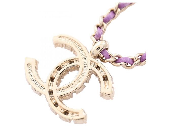 Collana Chanel Coco Mark B20B Multicolore D'oro Porpora - vista 2