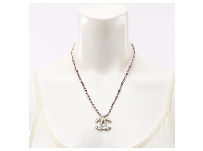 Collana Chanel Coco Mark B20B Multicolore D'oro Porpora - vista 5