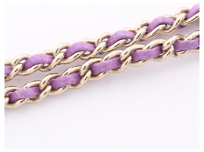 Collana Chanel Coco Mark B20B Multicolore D'oro Porpora - vista 6
