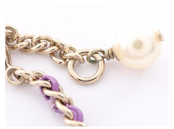 Collana Chanel Coco Mark B20B Multicolore D'oro Porpora - vista 7