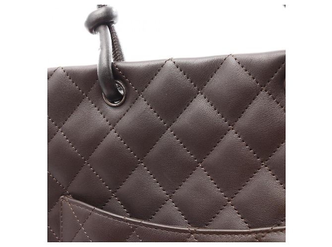 Borsa Tote Media Chanel Cambon Line Marrone - vista 10
