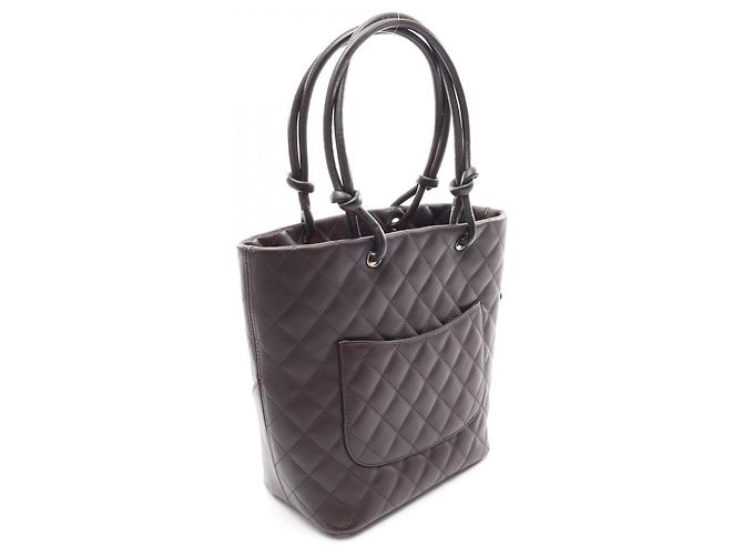 Borsa Tote Media Chanel Cambon Line Marrone - vista 2