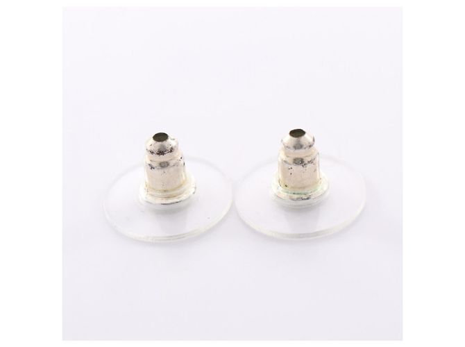 Pendientes de botón Chanel Coco Mark I24A Plata - vista 5