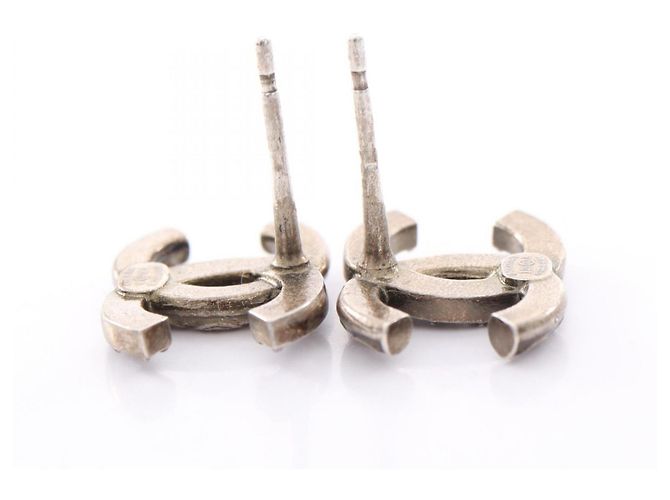 Pendientes de botón Chanel Coco Mark I24A Plata - vista 6