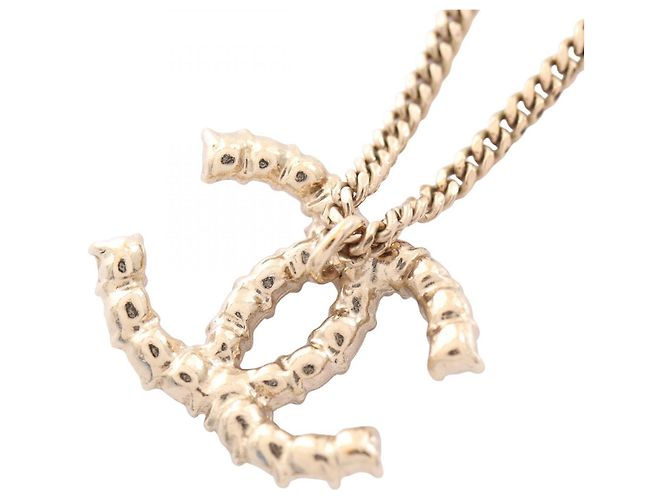 Chanel Coco Mark D20K Halskette Weiß Golden - Ansicht 2