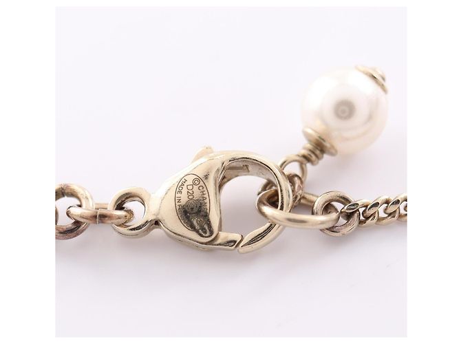 Chanel Coco Mark D20K Halskette Weiß Golden - Ansicht 4