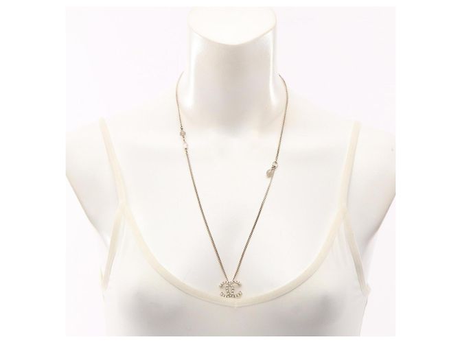 Chanel Coco Mark D20K Halskette Weiß Golden - Ansicht 5