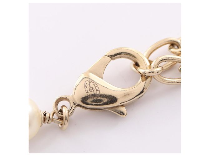 Collana a catena Chanel Coco Mark Camellia B13C Bianco D'oro Crudo - vista 4