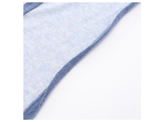 Chanel Schal aus Baumwolle und Kaschmir Blau - Ansicht 5