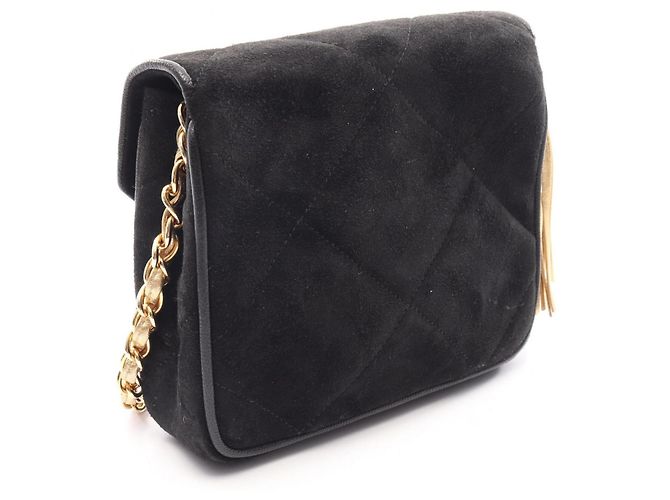 Chanel Coco Mark Diamond Stitch Schultertasche Schwarz - Ansicht 2