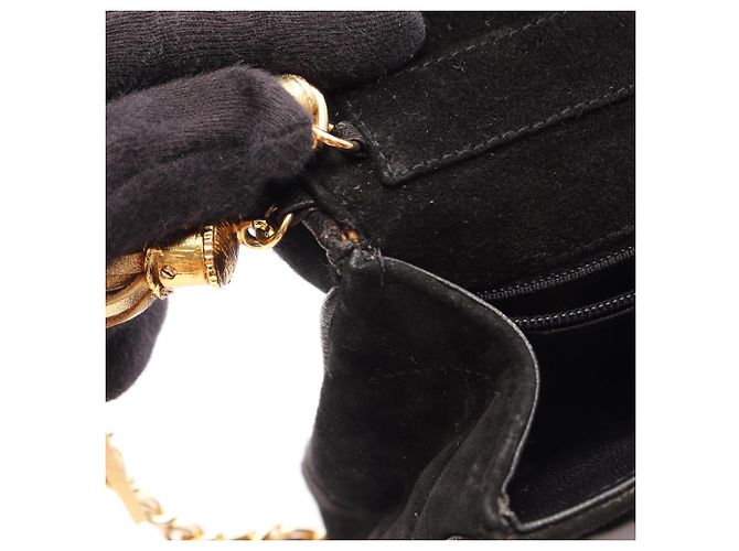 Chanel Coco Mark Diamond Stitch Schultertasche Schwarz - Ansicht 9