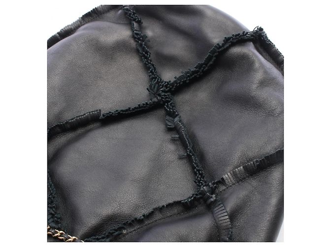 Chanel Coco Mark Bucket Bag mit Fransen Schwarz - Ansicht 6